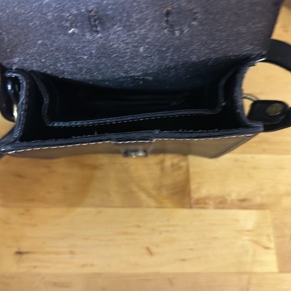 Vintage Joan & David Small Leather Crossbody Chocolate Brown - Picture 6 of 6